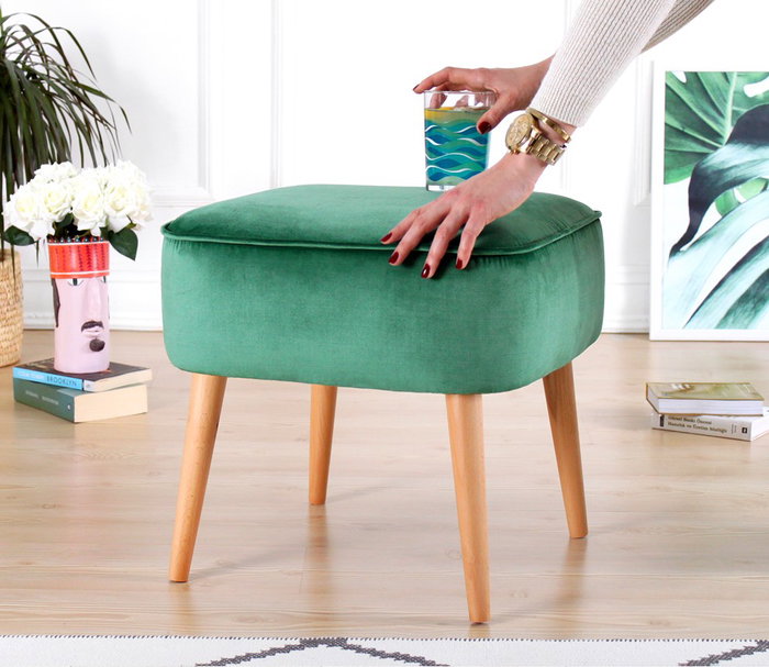 Atelier Del Sofa Moouv 7086 Puf de Terciopelo Verde Atelier Del Sofa Moouv 7086 Puf de Terciopelo Verde